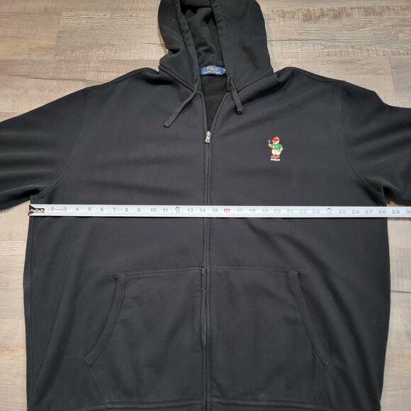 Ralph Lauren Polo Croquet Bear Full Zip Hoodie Mens Size 2XLT Tall Embroidered - Picture 7 of 8